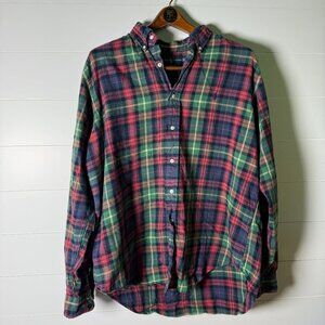 Ralph Lauren Long Sleeve Button Down Classic Fit Plaid Blue, Green Dark Pink XL